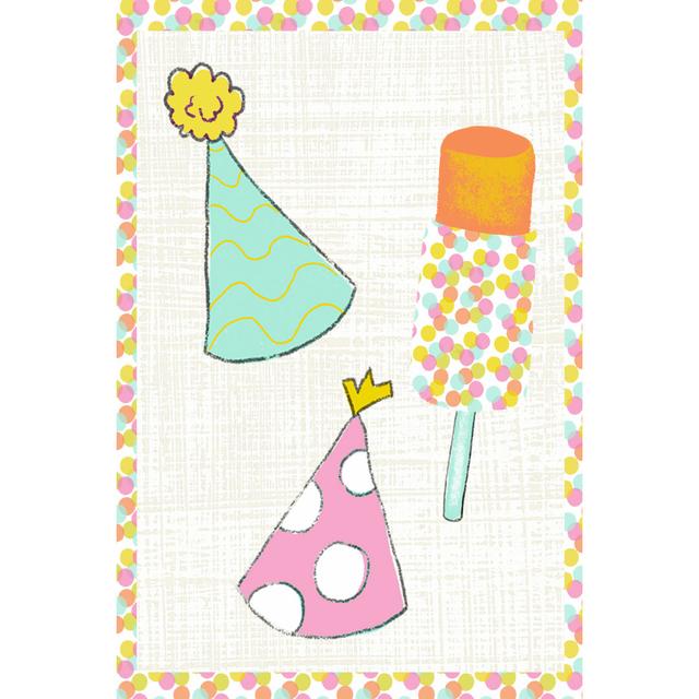 Pop Party III by Chariklia Zarris - Wrapped Canvas Art Prints Marlow Home Co. Size: 30cm H x 20cm W on Productcaster.