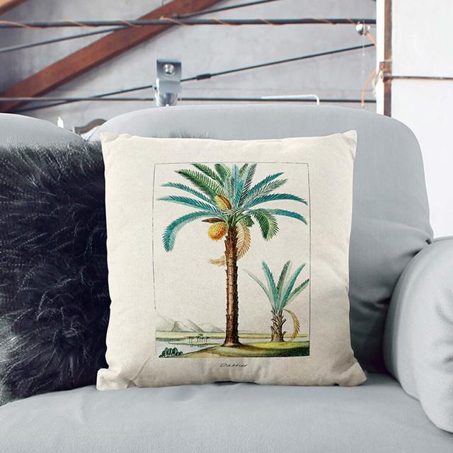 Illustration of a Date Palm Tree Cushion with Filling East Urban Home Size: 55cm H x 55cm W x 20cm D, Backing Colour: Stone on Productcaster.