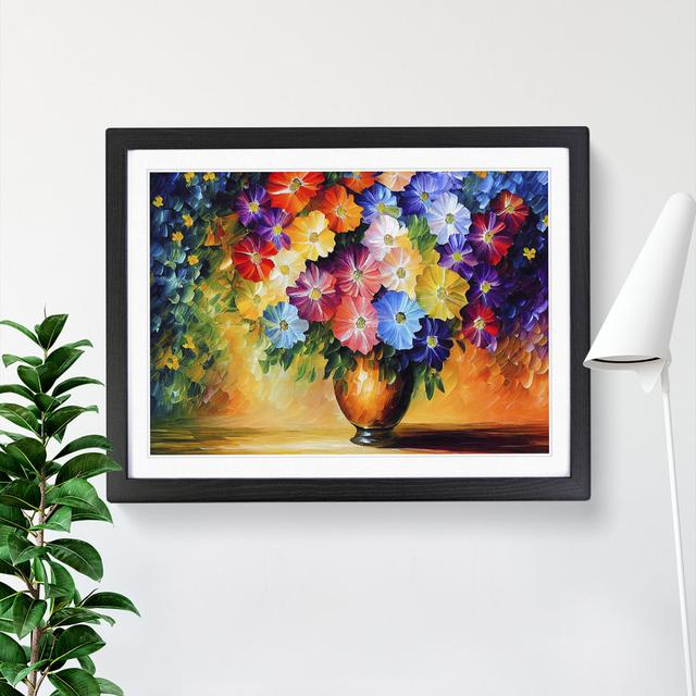 Mixed Flowers - Single Picture Frame Painting Marlow Home Co. Frame Colour: Black Framed, Size: 25cm H x 34cm W on Productcaster.