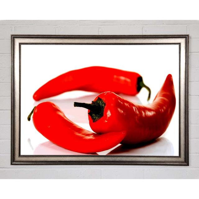 Red Pepper Trio - Single Picture Frame Art Prints Brayden Studio Size: 59.7cm H x 84.1cm W x 1.5cm D on Productcaster.