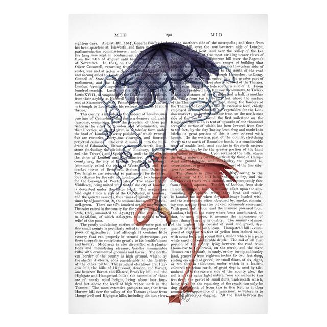 Animal Reading - Flamingo with Umbrell - Wrapped Canvas Graphic Art 17 Stories Format: 330g/m² recycled canvas, Size: 60cm H x 40cm W on Productcaster.