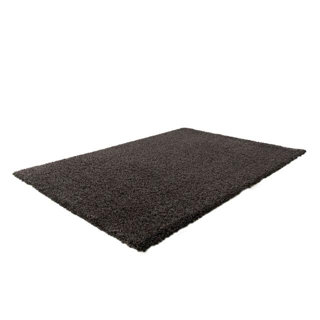 Brander Solid Colour Machine Woven Black Area Rug 17 Stories Rug Size: Rectangle 160 x 230cm on Productcaster.