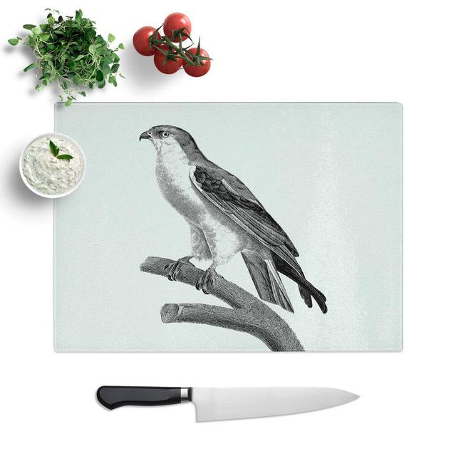 Tempered Glass Black-Winged Kite Bird Chopping Board East Urban Home Size: 39 cm W x 28.5 cm L on Productcaster.