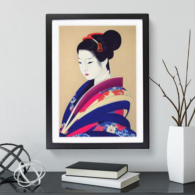 View Of A Geisha No.5 Rosdorf Park Format: Black Framed, Size: 36cm H x 27cm W, Matte Colour: White on Productcaster.