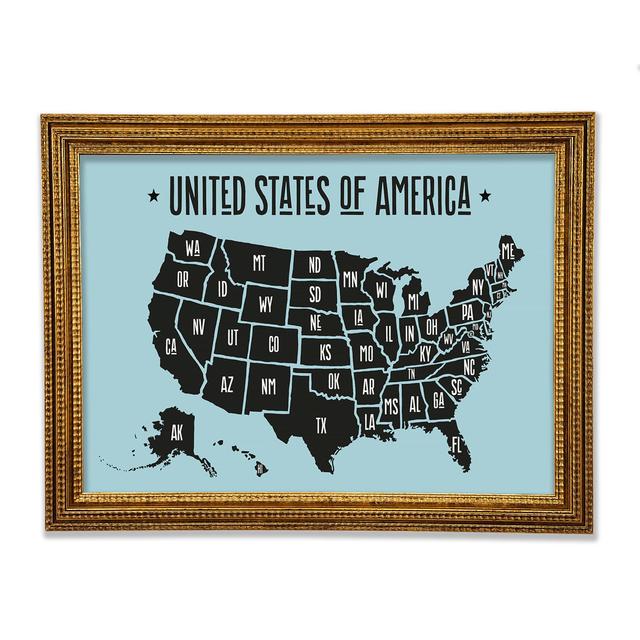 States Of America 2 - Single Picture Frame Art Prints Williston Forge Size: 84.1cm H x 118.9cm W x 3cm D on Productcaster.