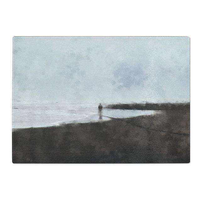 Walking on the Beach Painting Chopping Board East Urban Home Size: 0.4cm H x 28.5cm W x 39cm L on Productcaster.