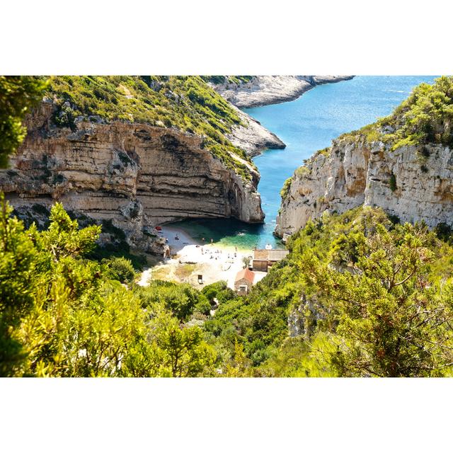 Stiniva Bay On Island by SandraKavas - Wrapped Canvas Art Prints Alpen Home Size: 81cm H x 122cm W x 3.8cm D on Productcaster.