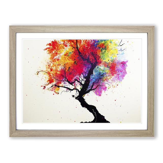 Tree Splash Vol.1 Abstract - Picture Frame Graphic Art Metro Lane Size: 34cm H x 46cm W x 2cm D, Frame Colour: Oak on Productcaster.