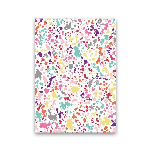 Splatter Dots Multicolored - Print 17 Stories Frame Option: No Framed, Size: 84.1cm H x 59.4cm W x 4cm D on Productcaster.