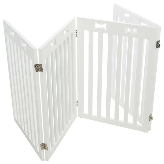 Trixie Dog Barrier 4-part MDF 60-160cm White Archie & Oscar on Productcaster.