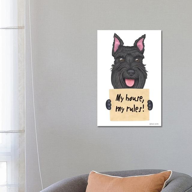 Schnauzer My House by Danny Gordon - Wrapped Canvas Graphic Art Happy Larry Size: 66.04cm H x 45.72cm W x 3.81cm D on Productcaster.