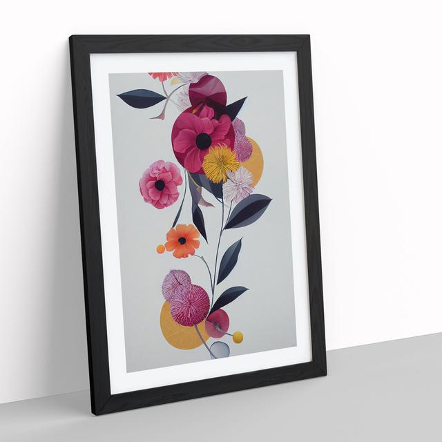 The Eccentric Flowers - Picture Frame Graphic Art ClassicLiving Size: 64cm H x 46cm W x 2cm D, Format: Black on Productcaster.