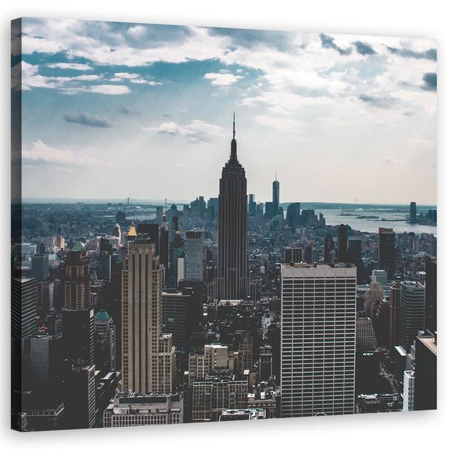 Leinwandbild Canvas print, Cities and Gray Architecture Ebern Designs Größe: 40 cm H x 40 cm B x 2 cm T on Productcaster.