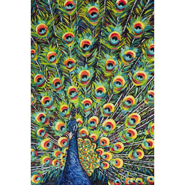 Lavish Peacock I by Carolee Vitaletti - Wrapped Canvas Painting 17 Stories Size: 122cm H x 81cm W on Productcaster.