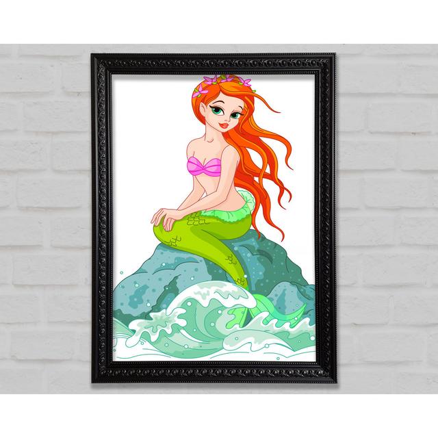 Mermaid Splash - Single Picture Frame Art Prints Harriet Bee Size: 141.4cm H x 100cm W on Productcaster.