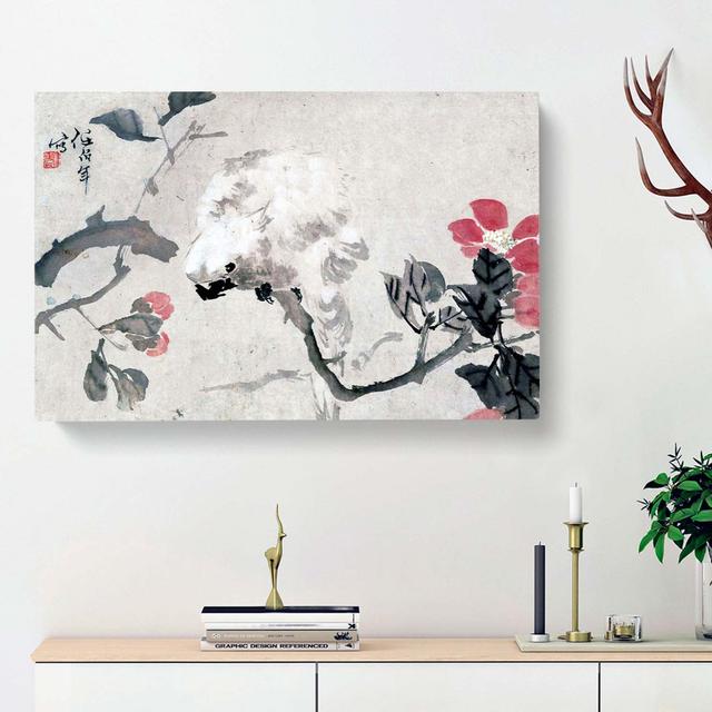 Cockatoo by Ren Yi - Wrapped Canvas Painting Print East Urban Home Size: 40cm H x 60cm W x 3cm D on Productcaster.