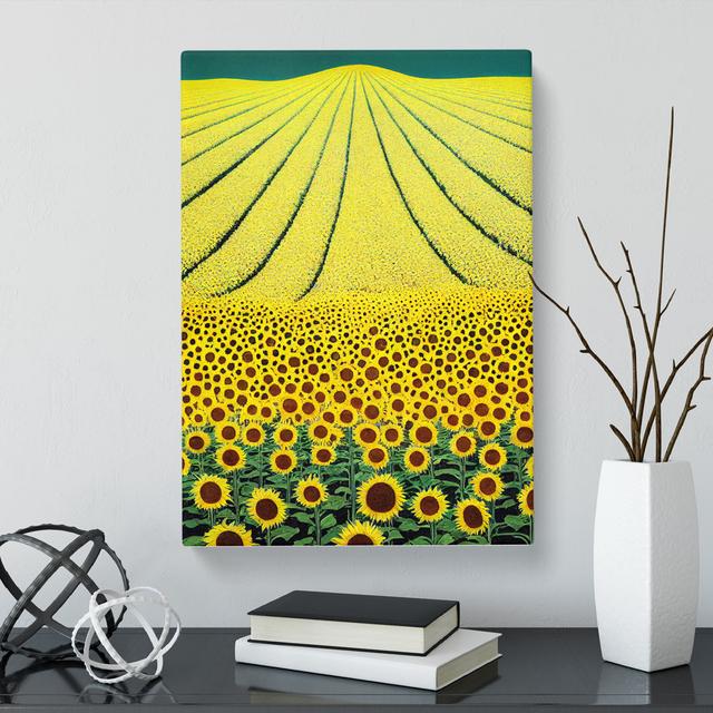 CAN-V0523-2657X Unique Sunflower Field Vol.3 - Wrapped Canvas Print Brambly Cottage Size: 50cm H x 35cm W x 3cm D on Productcaster.