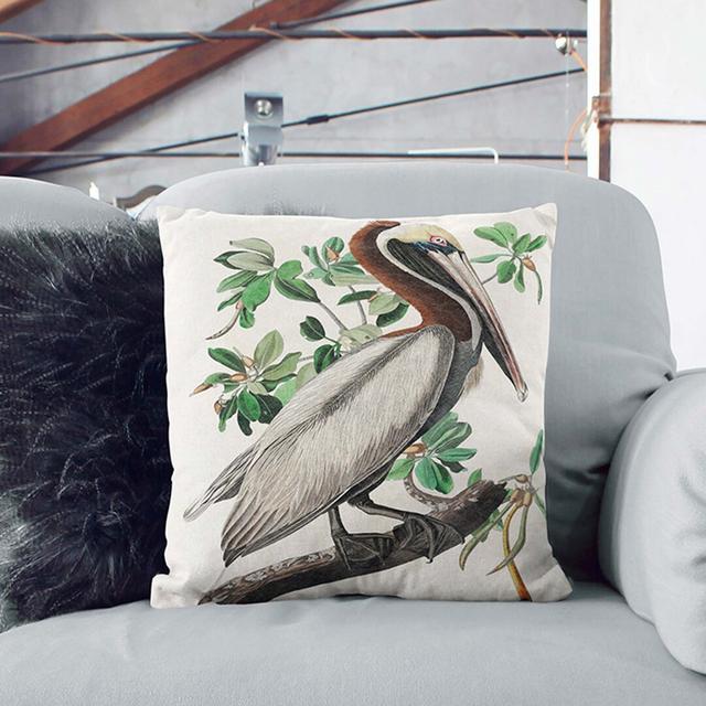 Brown Pelican by John James Audubon Cushion with Filling East Urban Home Size: 55cm H x 55cm W x 20cm D, Backing Colour: White on Productcaster.