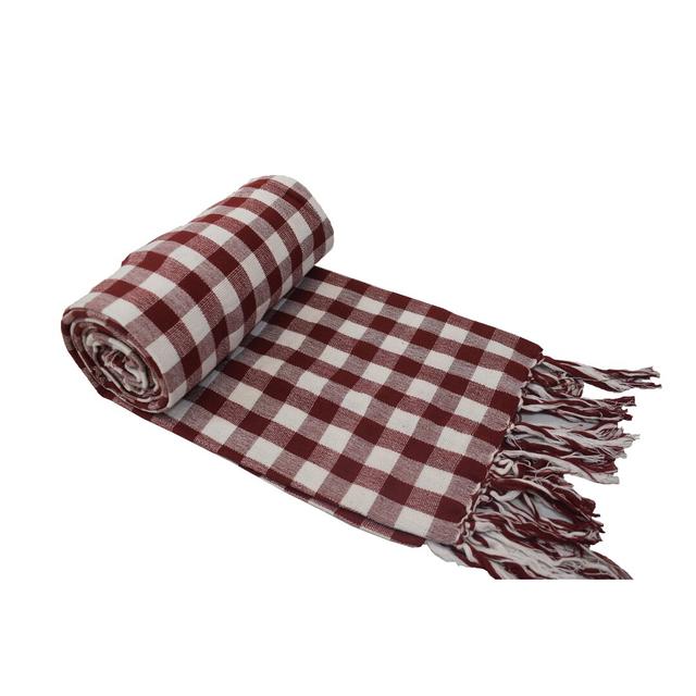 Horrell Check Throw Brambly Cottage Colour: Red, Size: W180 x L230cm on Productcaster.