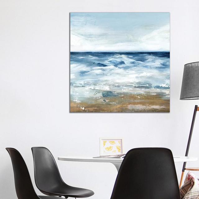 Blue Ocean II by Isabelle Z - Painting Print on Canvas House of Hampton Format: Wrapped Canvas, Size: 93.98cm H x 93.98cm W x 3.81cm D on Productcaster.