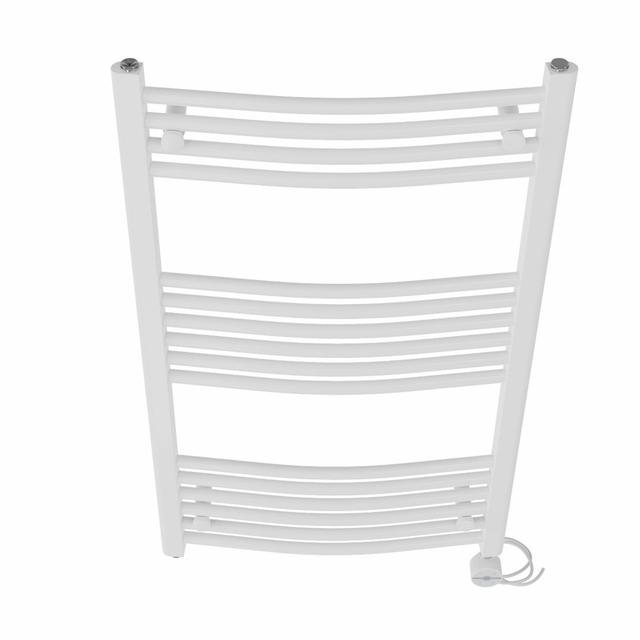 Cristin Curved Towel Rail Heated Towel Rails Metro Lane on Productcaster.