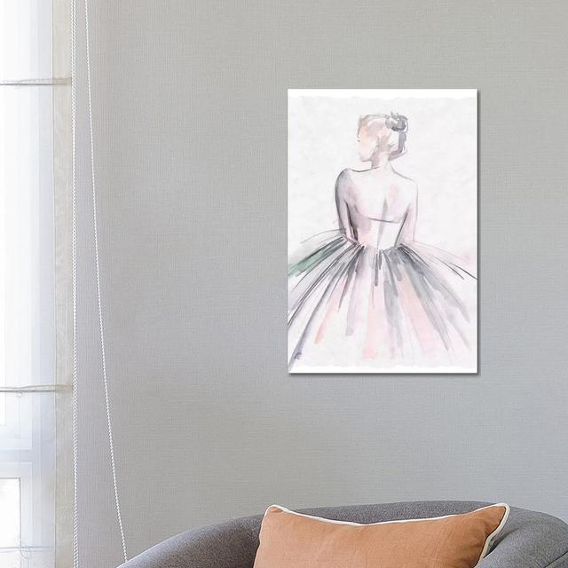 Watercolor Ballerina I by Jennifer Paxton Parker - Wrapped Canvas Gallery-Wrapped Canvas Giclée Rosdorf Park Size: 66.04cm H x 45.72cm W on Productcaster.