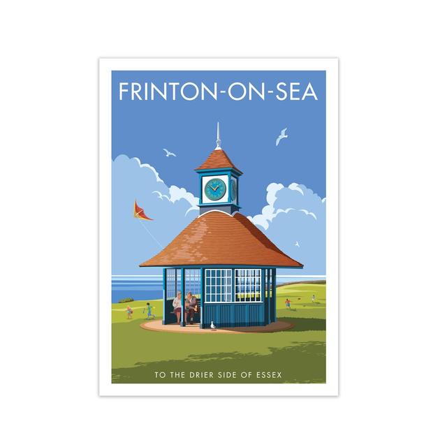 Frinton Clock by Stephen Millership - Print East Urban Home Size: 59.4 cm H x 42 cm W x 1 cm D, Frame Options: No Frame on Productcaster.