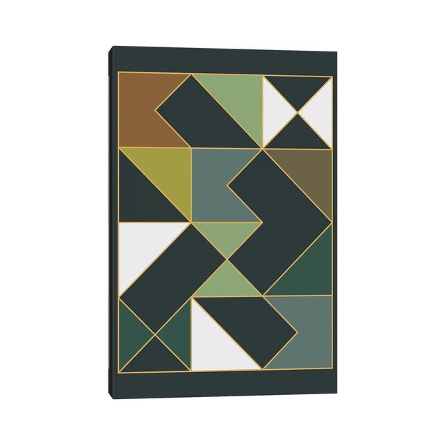 Deco Geometric II - Print on Canvas Ebern Designs Format: Wrapped Canvas, Size: 66.04cm H x 45.72cm W x 3.81cm D on Productcaster.