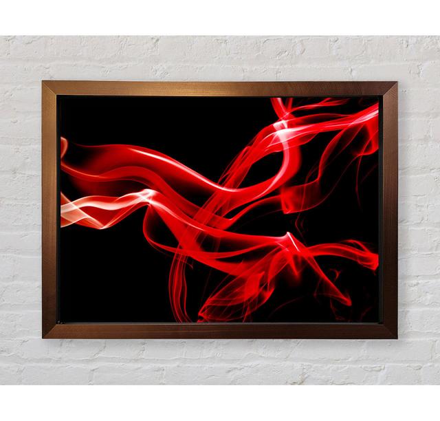 Gerahmtes Leinwandbild Red Smoke Patterns Perspections Größe: 59,7 cm H x 84,1 cm B x 3,4 cm T on Productcaster.