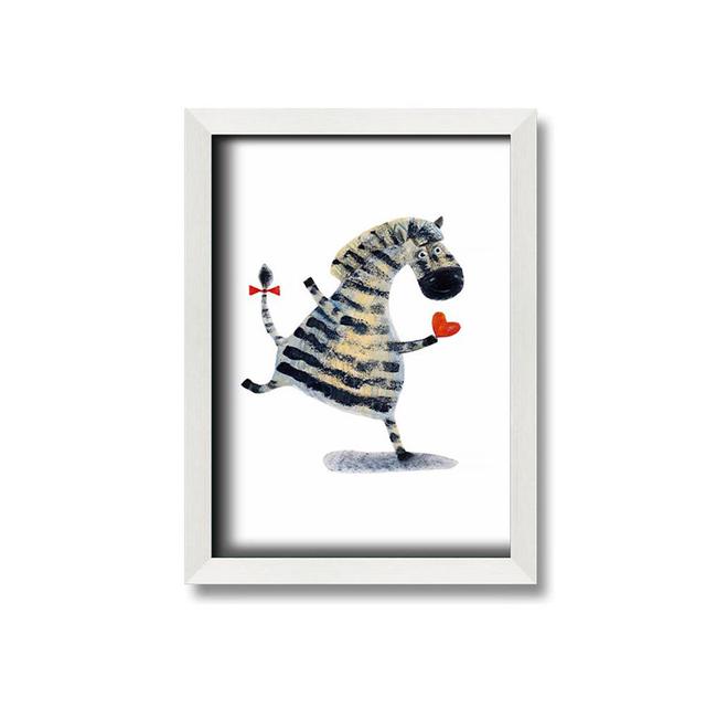 Royale Dancing Zebra Love - Single Picture Frame Art Prints Zoomie Kids Size: 42cm H x 29.7cm W x 10cm D on Productcaster.