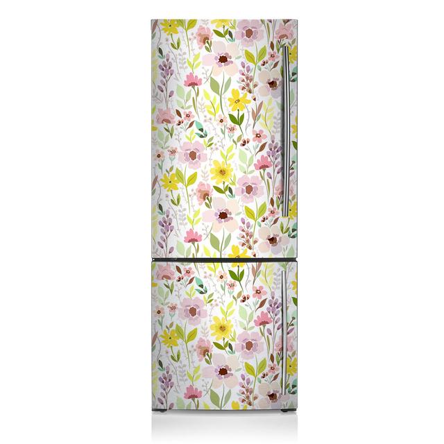 Coloured Flowers Door Sticker East Urban Home on Productcaster.