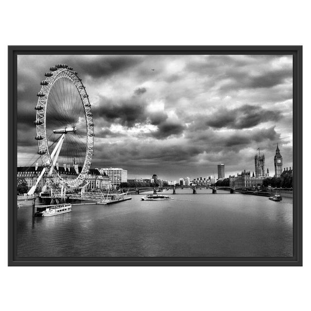 Gerahmtes Wandbild Riesenrad, London Eye East Urban Home Größe: 60 cm H x 80 cm B on Productcaster.