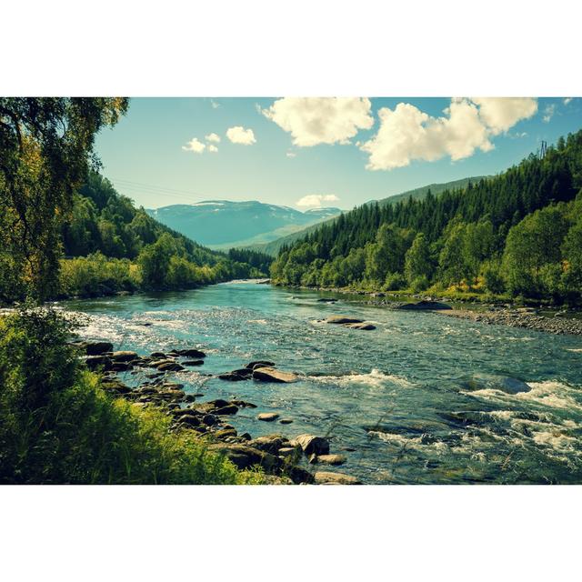 Mountain River, Norway by Vvvita - Wrapped Canvas Photograph Alpen Home Size: 81cm H x 122cm W x 3.8cm D on Productcaster.