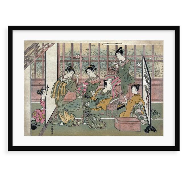 'A brothel in Shinagawa: first page of a Shunga set' Painting World Menagerie Size: 30 cm H x 40 cm W x 2.3 cm D, Format: Framed Paper on Productcaster.