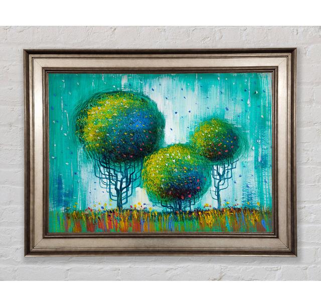 Three Round Trees - Single Picture Frame Art Prints Bright Star Size: 42cm H x 59.7cm W x 8 cm D on Productcaster.