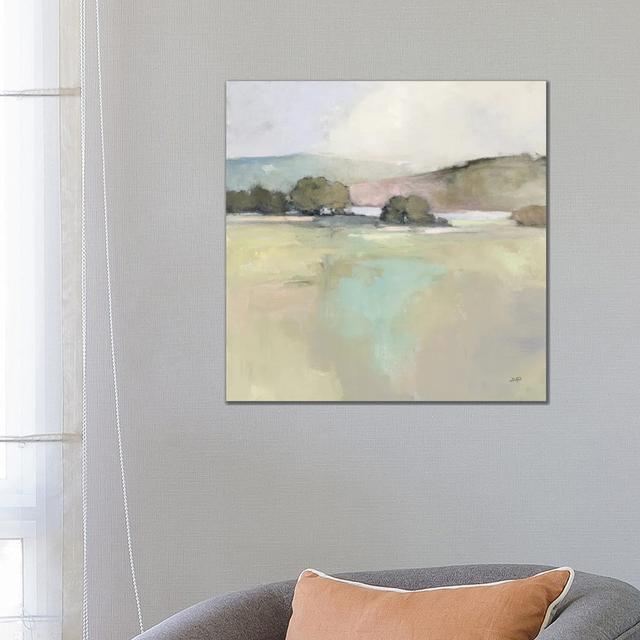 Distant Lake Neutral by Julia Purinton - Wrapped Canvas Painting ClassicLiving Size: 66.04cm H x 66.04cm W x 3.81cm D on Productcaster.