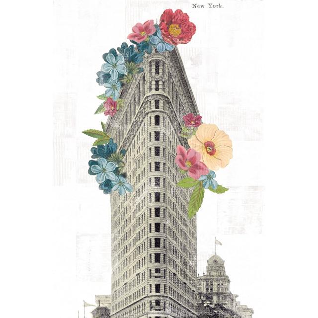 Floral Flat Iron by Wild Apple Portfolio - Wrapped Canvas Graphic Art Print Maturi Size: 46cm H x 30cm W on Productcaster.