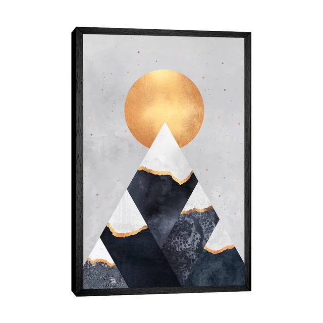 Winter Mountains - Graphic Art Print on Canvas Canora Grey Frame Option: Black Framed, Size: 66.04cm H x 45.72cm W x 3.81cm D on Productcaster.