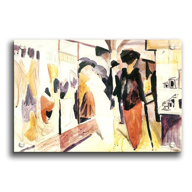 Fashion Shop Porch by August Macke - Unframed Painting Print on Paper East Urban Home Size: 42cm H x 59.4cm W on Productcaster.