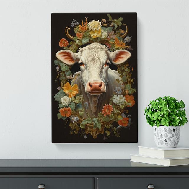 Cow Classicism - Print Brambly Cottage Size: 60cm H x 40cm W x 3cm D on Productcaster.