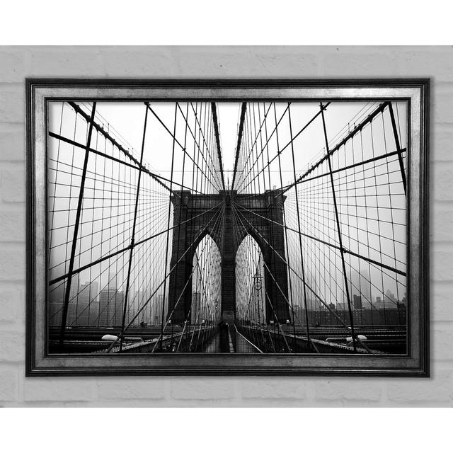 Brooklyn Bridge Perfektion - Einzelner Bilderrahmen Kunstdrucke Williston Forge Größe: 42 cm H x 59,7 cm B x 1,5 cm T on Productcaster.