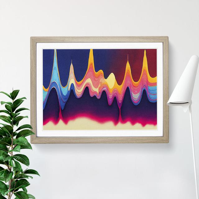 Audio Soundwave Art Vol.3 Abstract - Single Picture Frame Print Metro Lane Frame Colour: Oak Framed, Size: 25cm H x 34cm W x 2cm D on Productcaster.