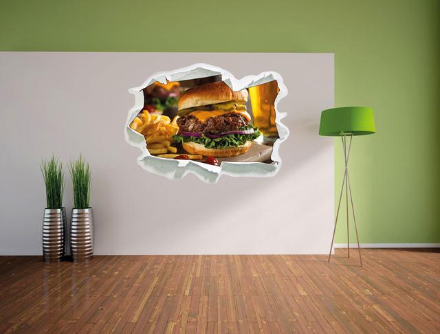 Wandtattoo Saftiger Chili Cheeseburger East Urban Home Größe: 67 cm H x 92 cm B x 0,02 cm T on Productcaster.