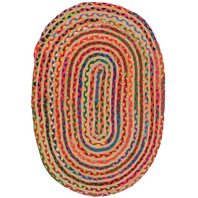 Billyjo Handmade Yellow/Red Rug Latitude Vive Rug Size: Oval 60 x 90cm on Productcaster.