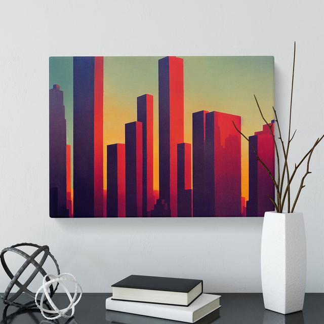 Passionate City Skyline Architecture - Wrapped Canvas Graphic Art Latitude Run Size: 50cm H x 76cm W x 3cm D on Productcaster.