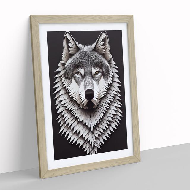 Wolf Spikes No.1 - Picture Frame Graphic Art Alpen Home Size: 34cm H x 25cm W, Frame Colour: Beige on Productcaster.