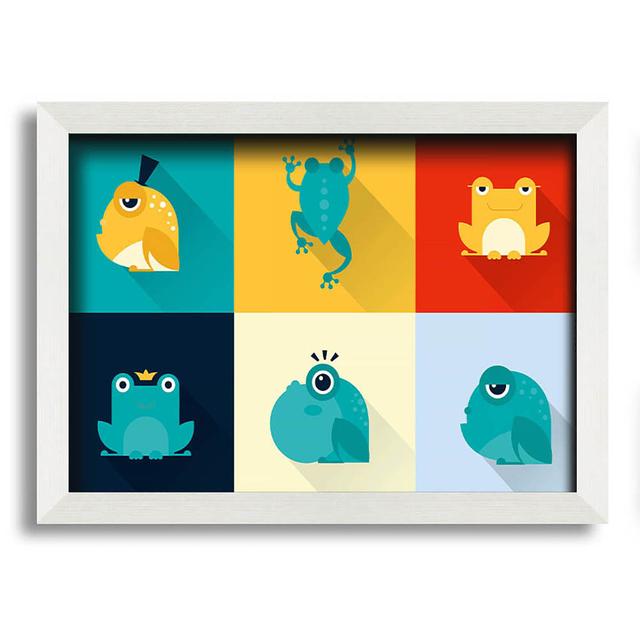 Bulle Frogging Around - Single Picture Frame Art Prints Harriet Bee Size: 42cm H x 59.7cm W x 10cm D on Productcaster.