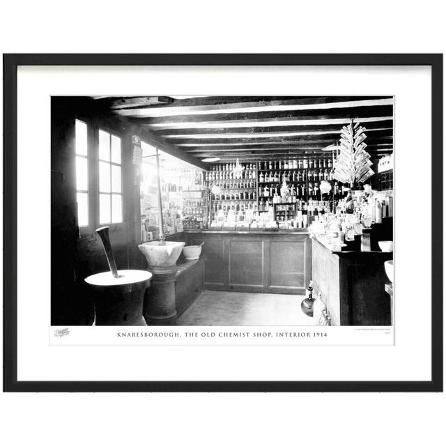 'Knaresborough, the Old Chemist Shop, Interior 1914' - Picture Frame Photograph Print on Paper The Francis Frith Collection Size: 45cm H x 60cm W x 2. on Productcaster.