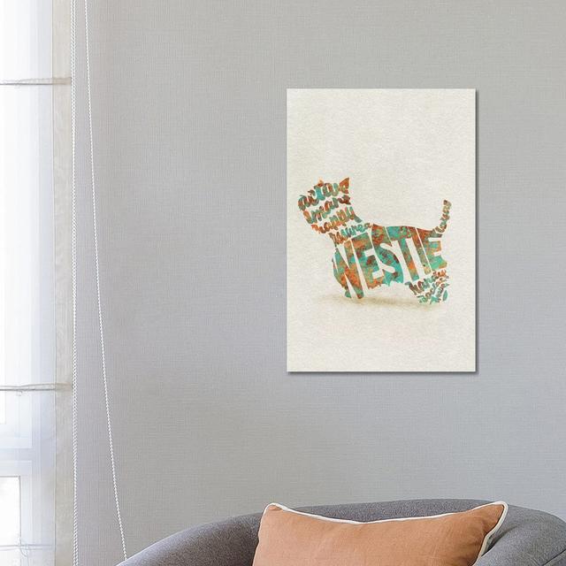 West Highland White Terrier by Ayse Deniz Akerman - Wrapped Canvas Art Prints Happy Larry Size: 66.04cm H x 45.72cm W x 3.81cm D on Productcaster.