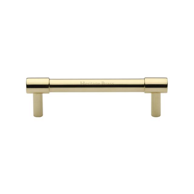 Phoenix Bar Handle Heritage Brass Finish: Polished Brass, Size: 9.6cm H x 11cm W x 11.5cm D on Productcaster.